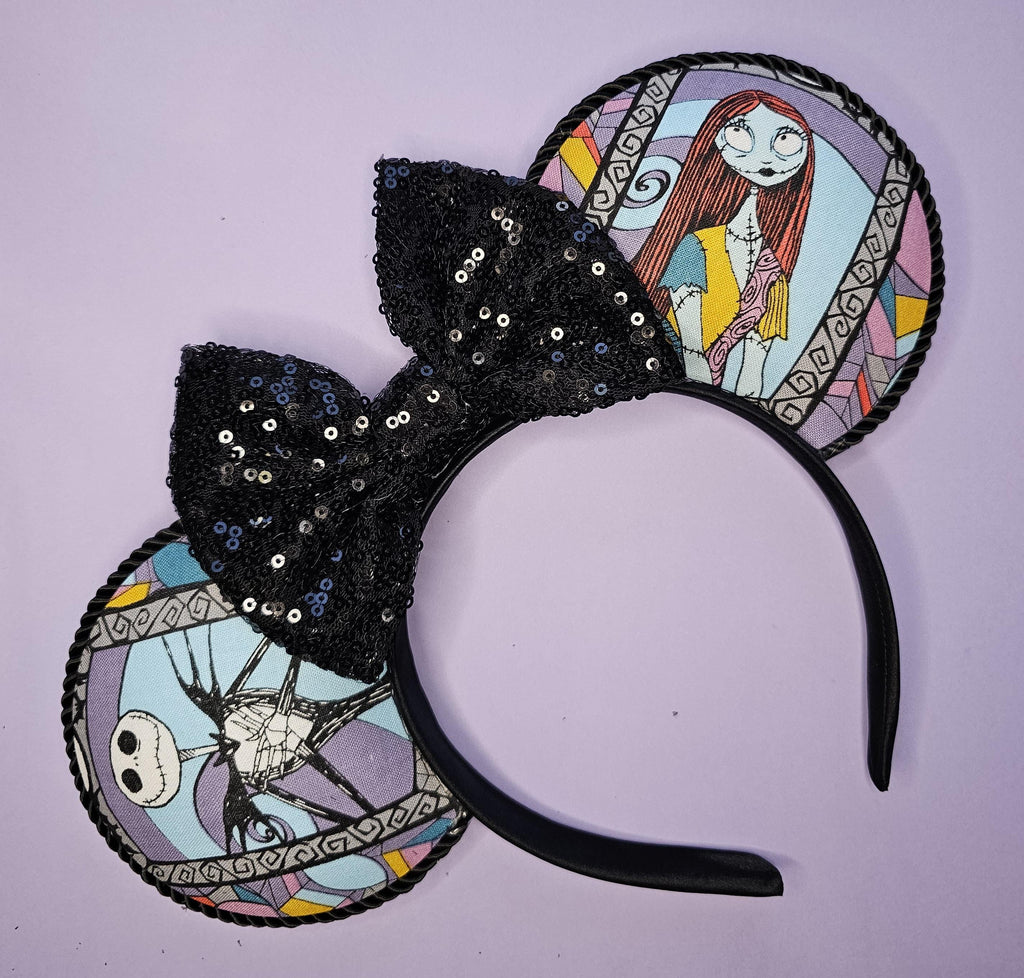 Jack & sally - mouse ears headband
