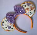 Halloween pumpkin & ghost print ears - ready to ship