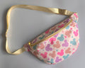 Multicolour mickey print crossbody bag