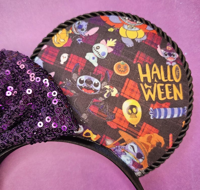 Halloween stitch print ears