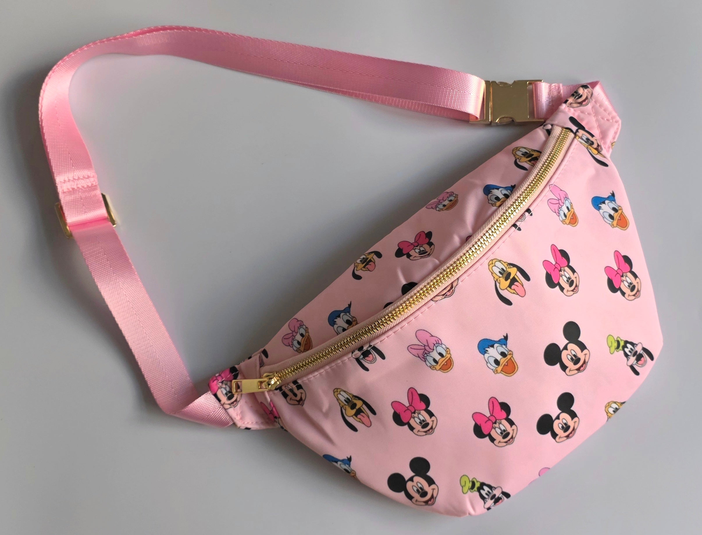Pink mickey & friends crossbody bag