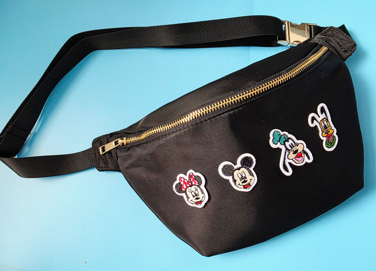 Custom mini character patch crossbody bag