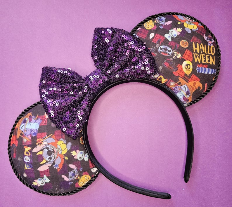 Halloween stitch print ears