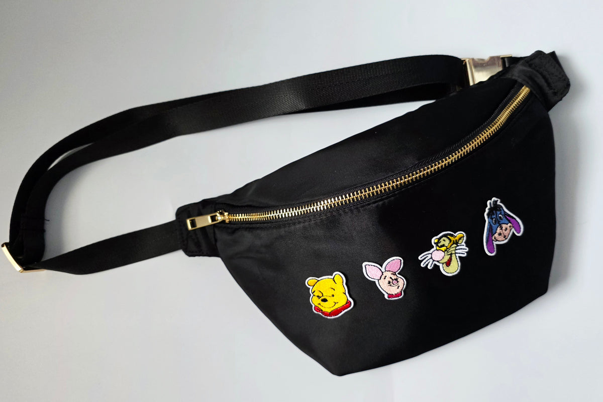 Custom mini character patch crossbody bag