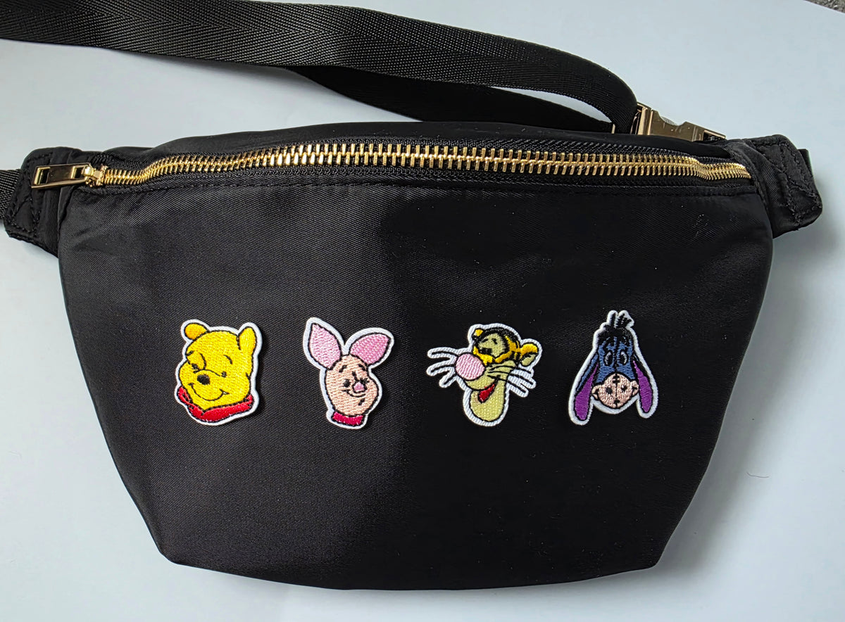 Custom mini character patch crossbody bag