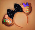 Halloween pumpkin mickey & minnie ears