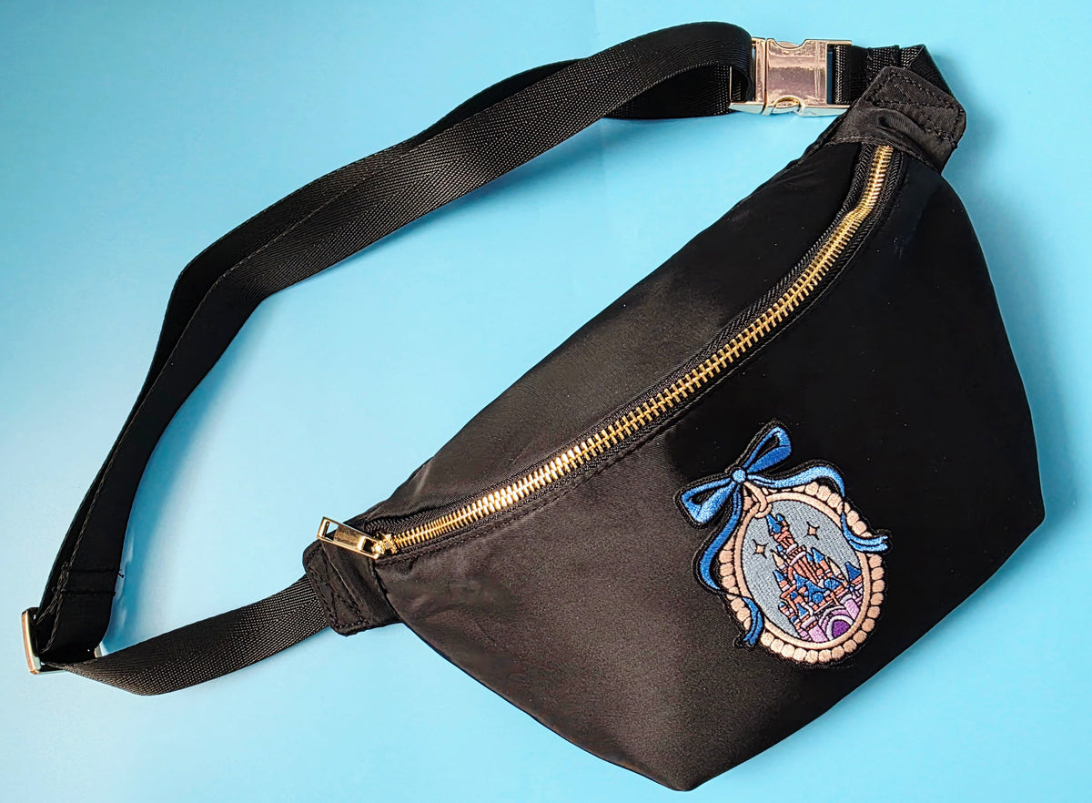 Disney castle patch crossbody bag