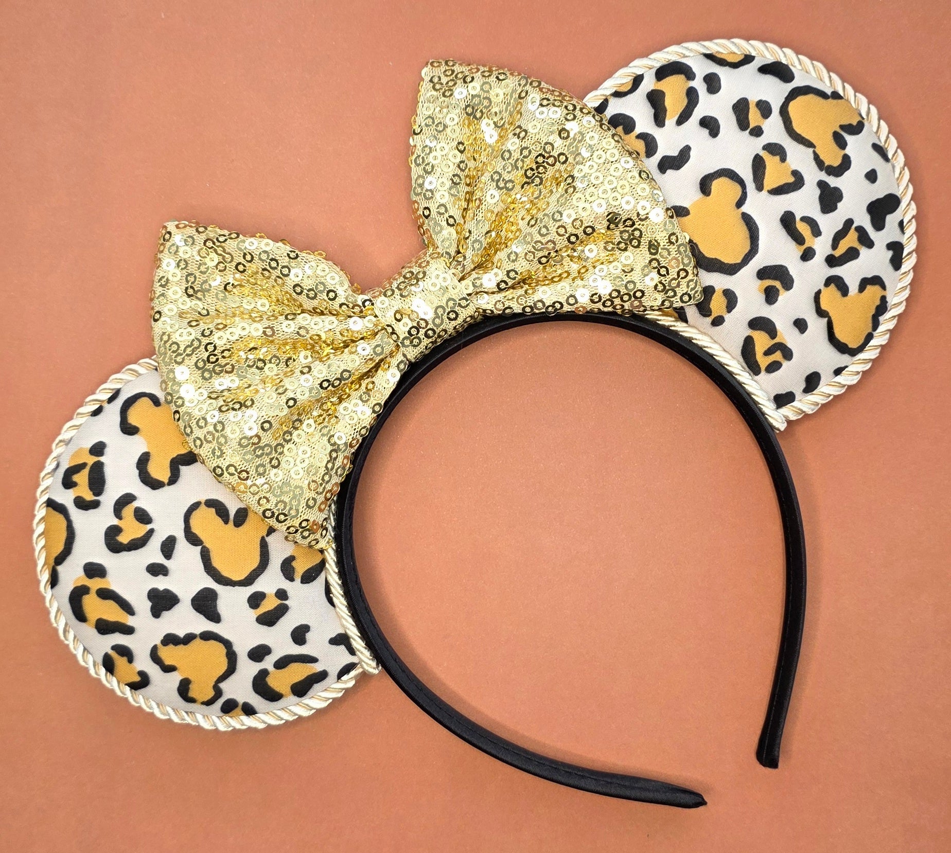 Animal print - mouse ears headband - ready to ship