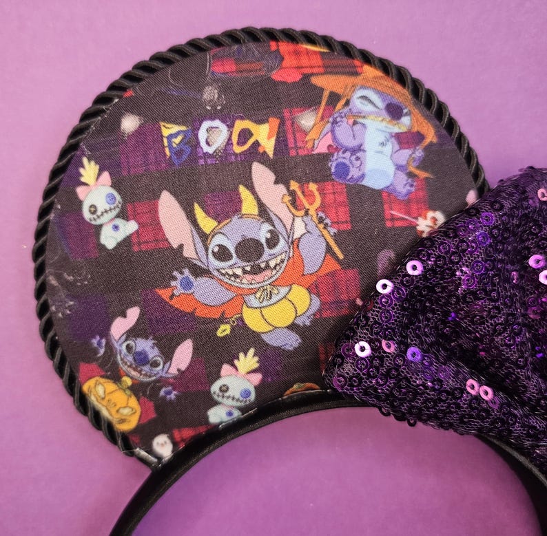 Halloween stitch print ears