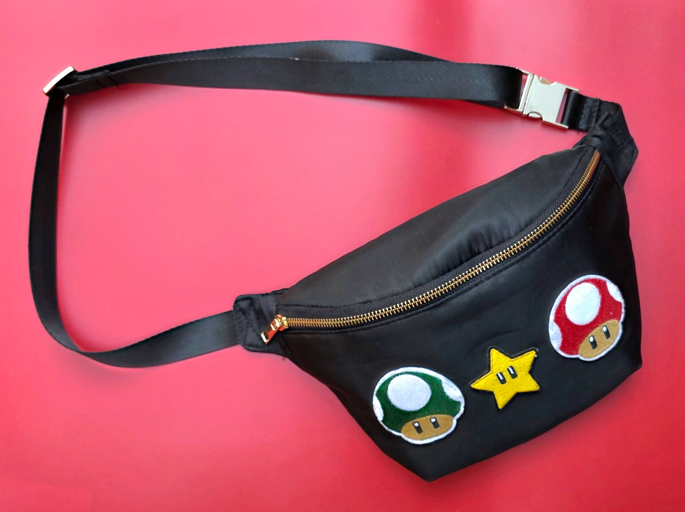 Custom Supermario characters patch crossbody/fannypack