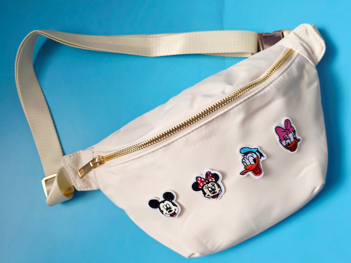 Custom mini character patch crossbody bag