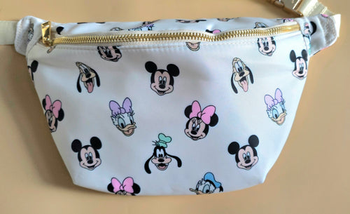 Cream mickey & friends crossbody bag
